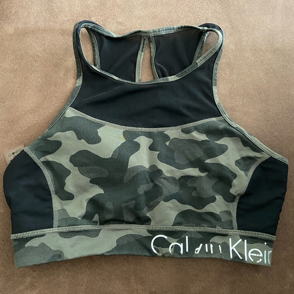 Calvin Klein Camo Mesh Sports Bra